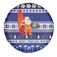 Nauru Christmas Spare Tire Cover Cute Santa Coat Of Arms Merry Xmas - Polynesian Pride