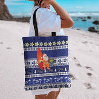 Nauru Christmas Tote Bag Cute Santa Coat Of Arms Merry Xmas - Polynesian Pride