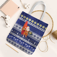 Nauru Christmas Tote Bag Cute Santa Coat Of Arms Merry Xmas - Polynesian Pride