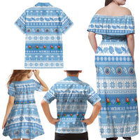 FSM Christmas Family Matching Off Shoulder Maxi Dress and Hawaiian Shirt Merry Xmas Federated States of Micronesia - Polynesian Pride
