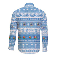 FSM Christmas Long Sleeve Button Shirt Merry Xmas Federated States of Micronesia - Polynesian Pride