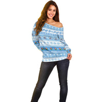 FSM Christmas Off Shoulder Sweater Merry Xmas Federated States of Micronesia - Polynesian Pride