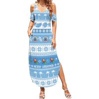 FSM Christmas Summer Maxi Dress Merry Xmas Federated States of Micronesia - Polynesian Pride