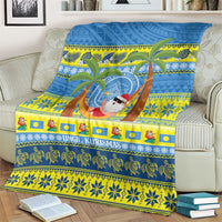 Palau Christmas Blanket Chilling Santa Ungil Kurismas - Polynesian Pride