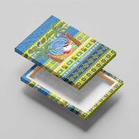 Palau Christmas Canvas Wall Art Chilling Santa Ungil Kurismas - Polynesian Pride