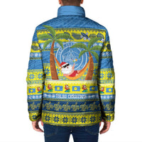 Palau Christmas Padded Jacket Chilling Santa Ungil Kurismas - Polynesian Pride
