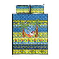 Palau Christmas Quilt Bed Set Chilling Santa Ungil Kurismas - Polynesian Pride