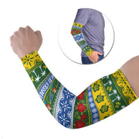 Solomon Islands Christmas Arm Sleeves The Solomons Melanesian Meri Krismas - Polynesian Pride