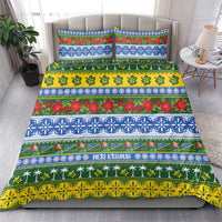Solomon Islands Christmas Bedding Set The Solomons Melanesian Meri Krismas - Polynesian Pride