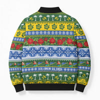 Solomon Islands Christmas Bomber Puffer Jacket The Solomons Melanesian Meri Krismas - Polynesian Pride