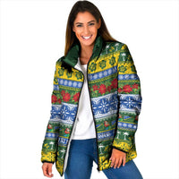 Solomon Islands Christmas Padded Jacket The Solomons Melanesian Meri Krismas - Polynesian Pride
