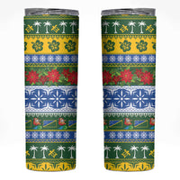 Solomon Islands Christmas Skinny Tumbler The Solomons Melanesian Meri Krismas - Polynesian Pride