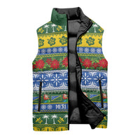Solomon Islands Christmas Sleeveless Puffer Jacket The Solomons Melanesian Meri Krismas - Polynesian Pride