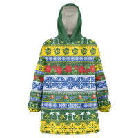 Solomon Islands Christmas Wearable Blanket Hoodie The Solomons Melanesian Meri Krismas - Polynesian Pride