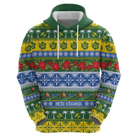 Solomon Islands Christmas Zip Hoodie The Solomons Melanesian Meri Krismas - Polynesian Pride