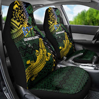 Solomon Islands Car Seat Cover 677 Proud Crocodile Melanesian Pattern - Polynesian Pride
