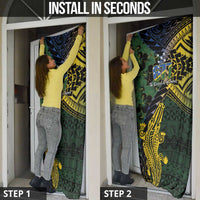 Solomon Islands Door Cover 677 Proud Crocodile Melanesian Pattern - Polynesian Pride