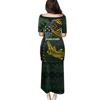 Solomon Islands Family Matching Puletasi and Hawaiian Shirt 677 Proud Crocodile Melanesian Pattern - Polynesian Pride