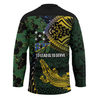 Solomon Islands Hockey Jersey 677 Proud Crocodile Melanesian Pattern LT14 - Polynesian Pride