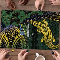 Solomon Islands Puzzle 677 Proud Crocodile Melanesian Pattern - Polynesian Pride