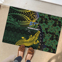 Solomon Islands Rubber Doormat 677 Proud Crocodile Melanesian Pattern - Polynesian Pride