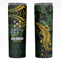 Solomon Islands Skinny Tumbler 677 Proud Crocodile Melanesian Pattern - Polynesian Pride
