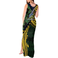 Solomon Islands Tank Maxi Dress 677 Proud Crocodile Melanesian Pattern - Polynesian Pride