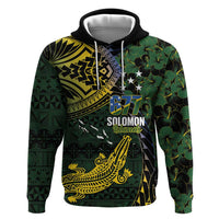 Solomon Islands Zip Hoodie 677 Proud Crocodile Melanesian Pattern - Polynesian Pride