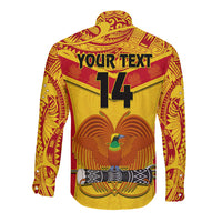 Custom Papua New Guinea Rugby Long Sleeve Button Shirt 2023 Go Kumuls Pacific Dynamic Style LT14 - Polynesian Pride
