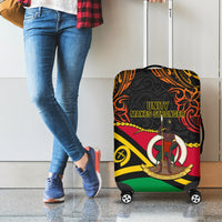 Vanuatu Unity Day Luggage Cover 29 November Coat Of Arms With Flag Style LT14 - Polynesian Pride