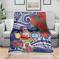 Guam Christmas Blanket Poinsettia With Bougainvillea - Felis Pasgua! LT14 - Polynesian Pride