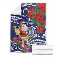 Guam Christmas Blanket Poinsettia With Bougainvillea - Felis Pasgua! LT14 - Polynesian Pride
