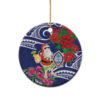 Guam Christmas Ceramic Ornament Poinsettia With Bougainvillea - Felis Pasgua! LT14 - Polynesian Pride