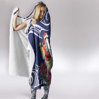 Guam Christmas Hooded Blanket Poinsettia With Bougainvillea - Felis Pasgua! LT14 - Polynesian Pride