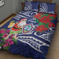 Guam Christmas Quilt Bed Set Poinsettia With Bougainvillea - Felis Pasgua! LT14 - Polynesian Pride