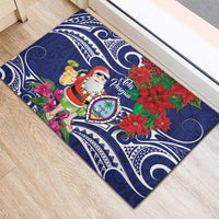 Guam Christmas Rubber Doormat Poinsettia With Bougainvillea - Felis Pasgua! LT14 - Polynesian Pride