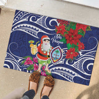 Guam Christmas Rubber Doormat Poinsettia With Bougainvillea - Felis Pasgua! LT14 - Polynesian Pride