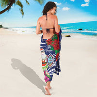 Guam Christmas Sarong Poinsettia With Bougainvillea - Felis Pasgua! LT14 - Polynesian Pride