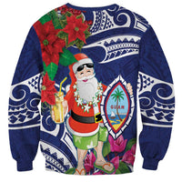 Guam Christmas Sweatshirt Poinsettia With Bougainvillea - Felis Pasgua! LT14 - Polynesian Pride