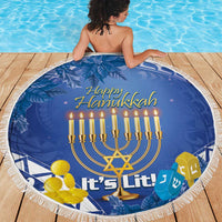 Hanukkah Jewish Festival Beach Blanket It's Lit - Polynesian Pattern LT14 - Polynesian Pride