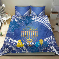 Hanukkah Jewish Festival Bedding Set It's Lit - Polynesian Pattern