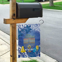 Hanukkah Jewish Festival Garden Flag It's Lit - Polynesian Pattern LT14 - Polynesian Pride