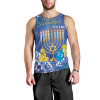 Personalised Hanukkah Jewish Festival Men Tank Top It's Lit - Polynesian Pattern LT14 - Polynesian Pride