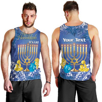 Personalised Hanukkah Jewish Festival Men Tank Top It's Lit - Polynesian Pattern LT14 - Polynesian Pride