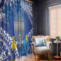 Hanukkah Jewish Festival Window Curtain It's Lit - Polynesian Pattern LT14 - Polynesian Pride