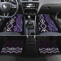 Purple Aotearoa Car Mats Taniko Motifs With Paua Shell Kowhaiwhai LT14 Set 4pcs Purple - Polynesian Pride