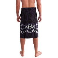 Purple Aotearoa Lavalava Taniko Motifs With Paua Shell Kowhaiwhai