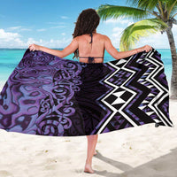 Purple Aotearoa Sarong Taniko Motifs With Paua Shell Kowhaiwhai LT14 - Polynesian Pride