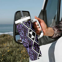 Purple Aotearoa Tumbler With Handle Taniko Motifs With Paua Shell Kowhaiwhai LT14 - Polynesian Pride