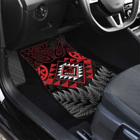 Aotearoa Kiwi Taniko Car Mats Silver Fern With Maori Koru Pattern LT14 - Polynesian Pride